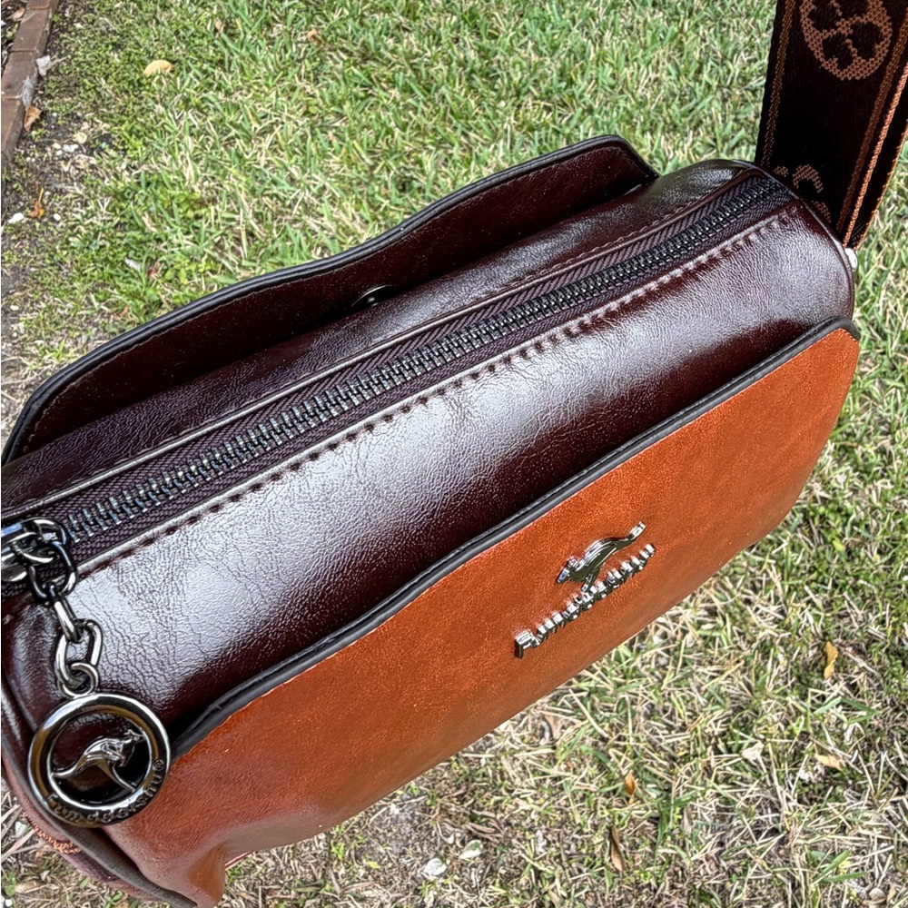 FUMDDAISHU FASHION Soft Leather Crossbody Versatile Boston Bag In Brown - Picture 7 of 16